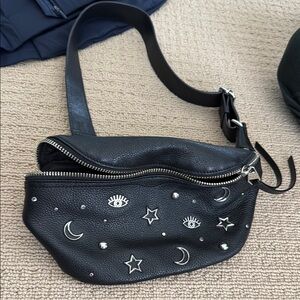 Rebecca Minkoff Black and Silver Crossbody Bag